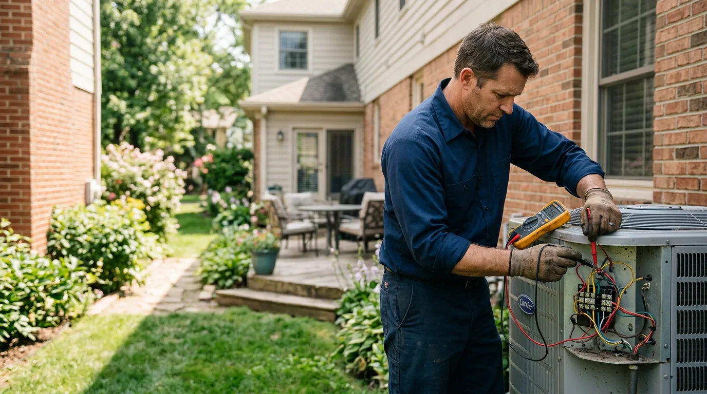 HVAC technician working near New Auburn, MN